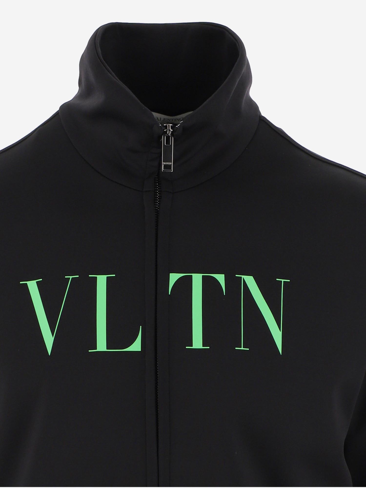Valentino Vltn Zippered Pilot Casual Jacket In Black