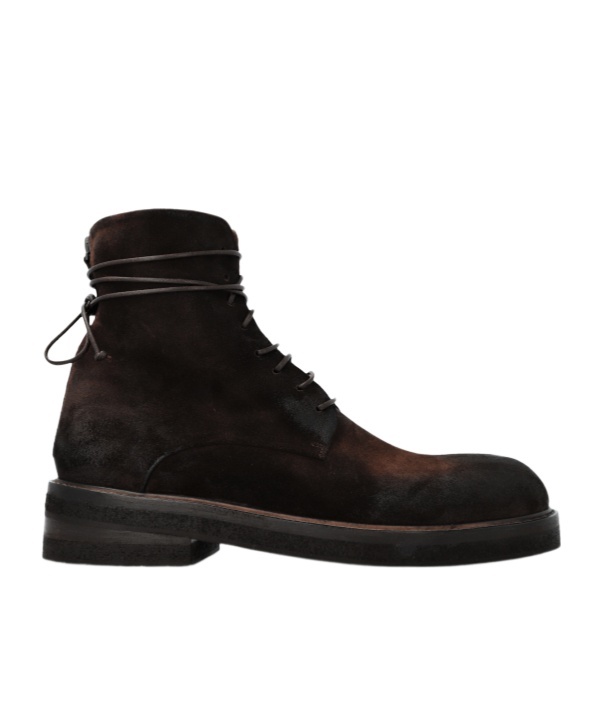 Marsèll Suede Lace-up Ankle Boots In Brown