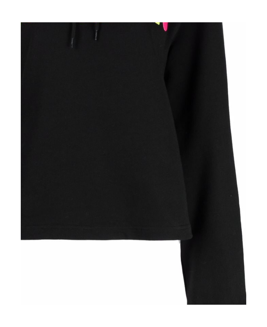Moschino Logo-print Organic-cotton Hoodie In Black
