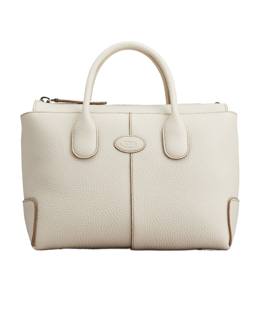 Shop Tod's Leather Tote Bag In White