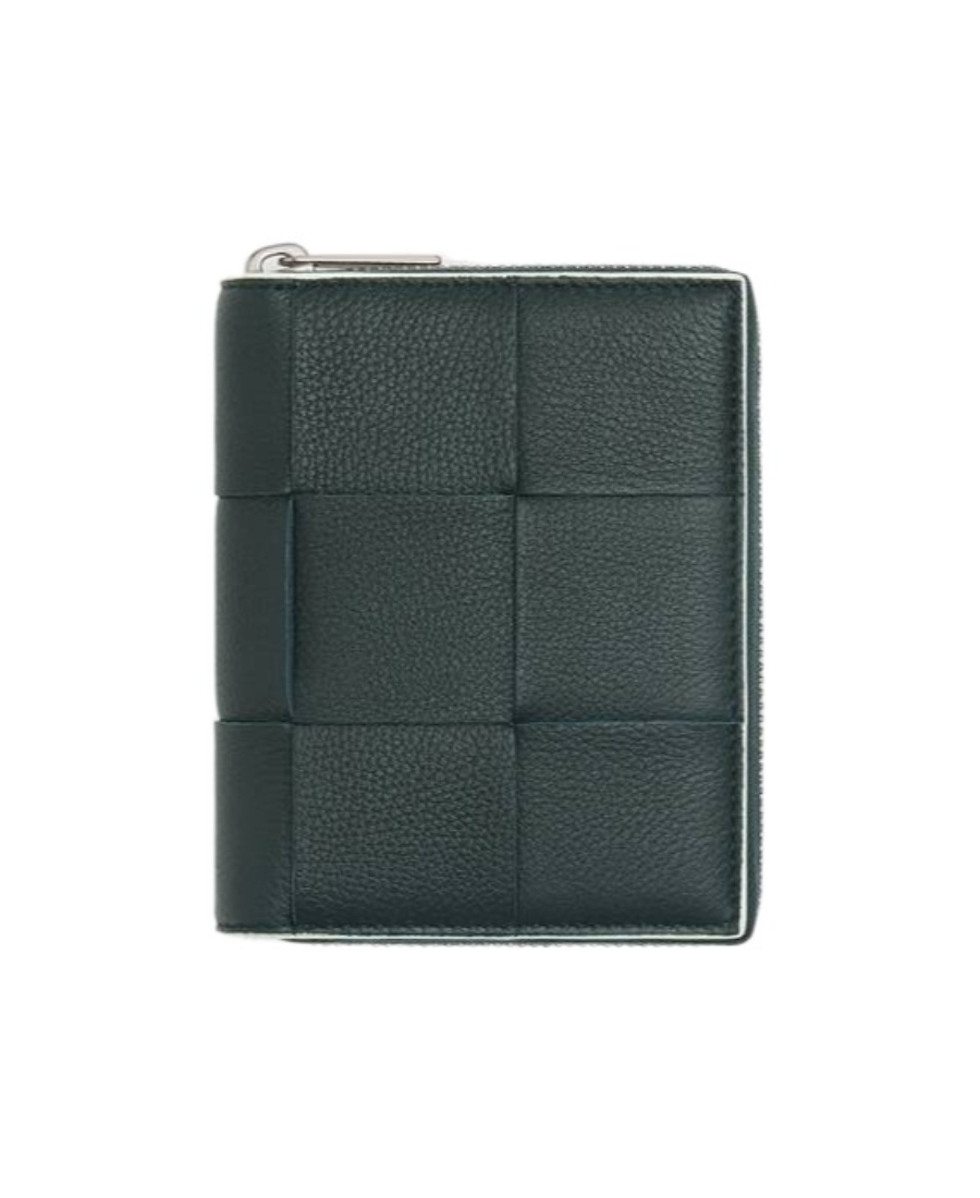 Bottega Veneta Box Zipper Wallet In Green