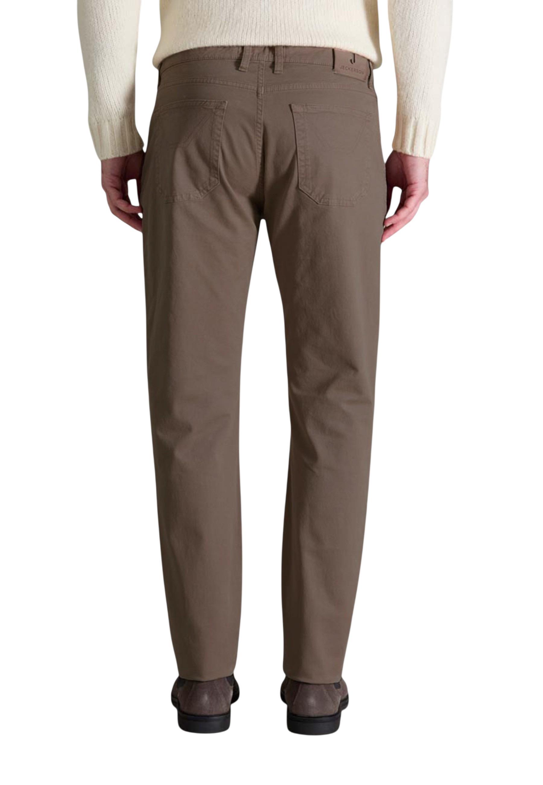 Jeckerson Casual Pants With Belt Loops In Brown