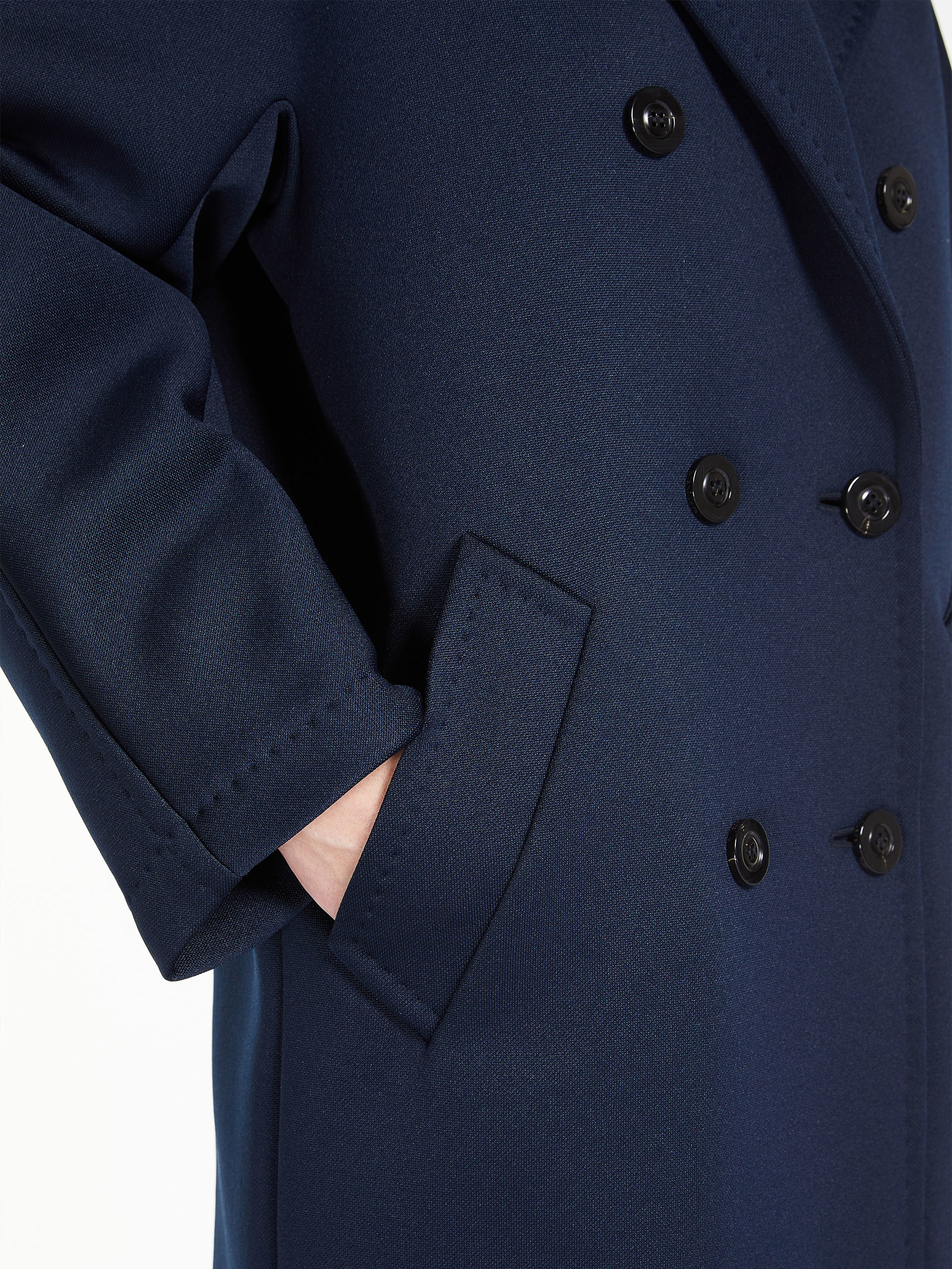 Max Mara Canasta Reversible Trench Coat In Black
