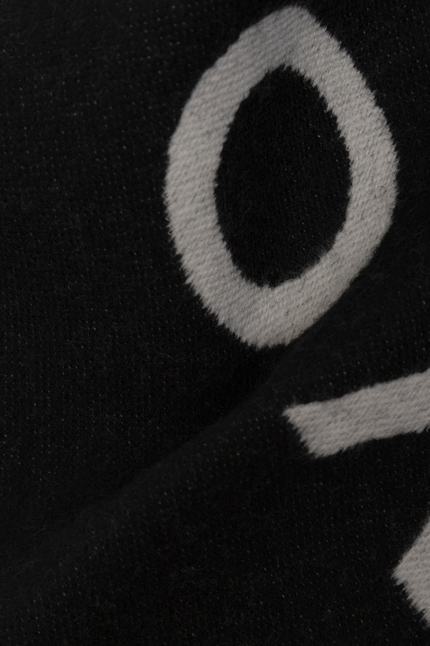 Givenchy Logo-print Mélange Scarf In Black
