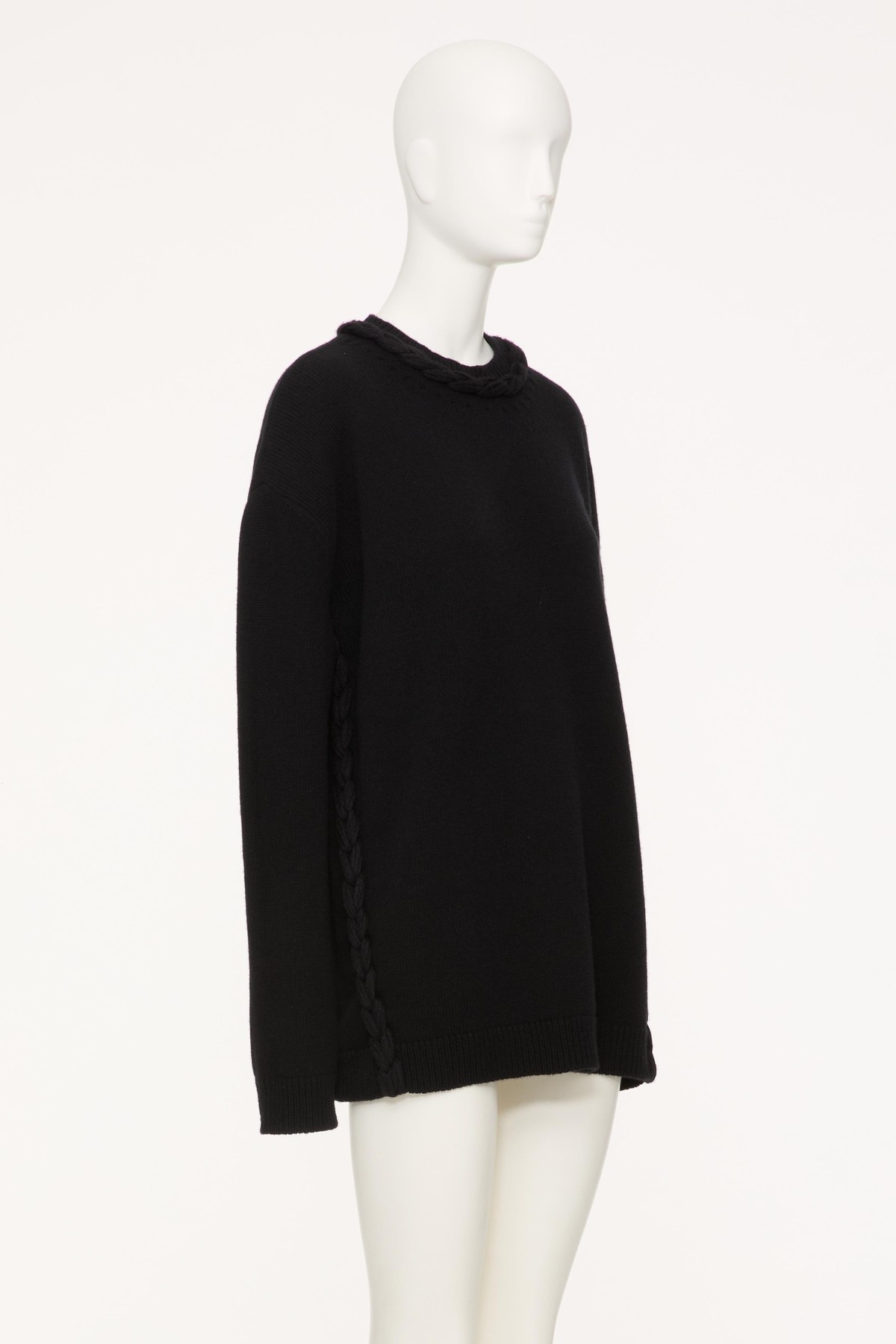 Valentino Round Neck Sweater In Black