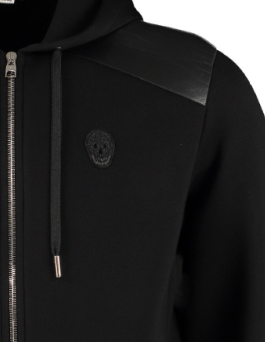 Alexander Mcqueen Hooded Zipper Casual Jacket In Black