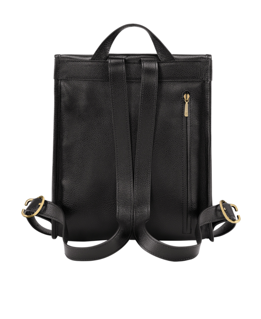 Longchamp Le Foulonne Backpack In Black