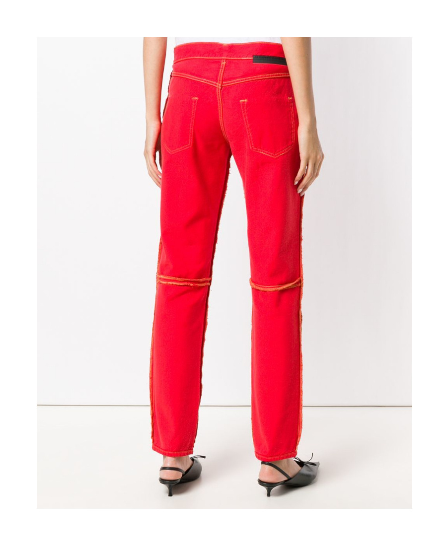 Ben Taverniti Unravel Project Logo Skinny Jeans In Red