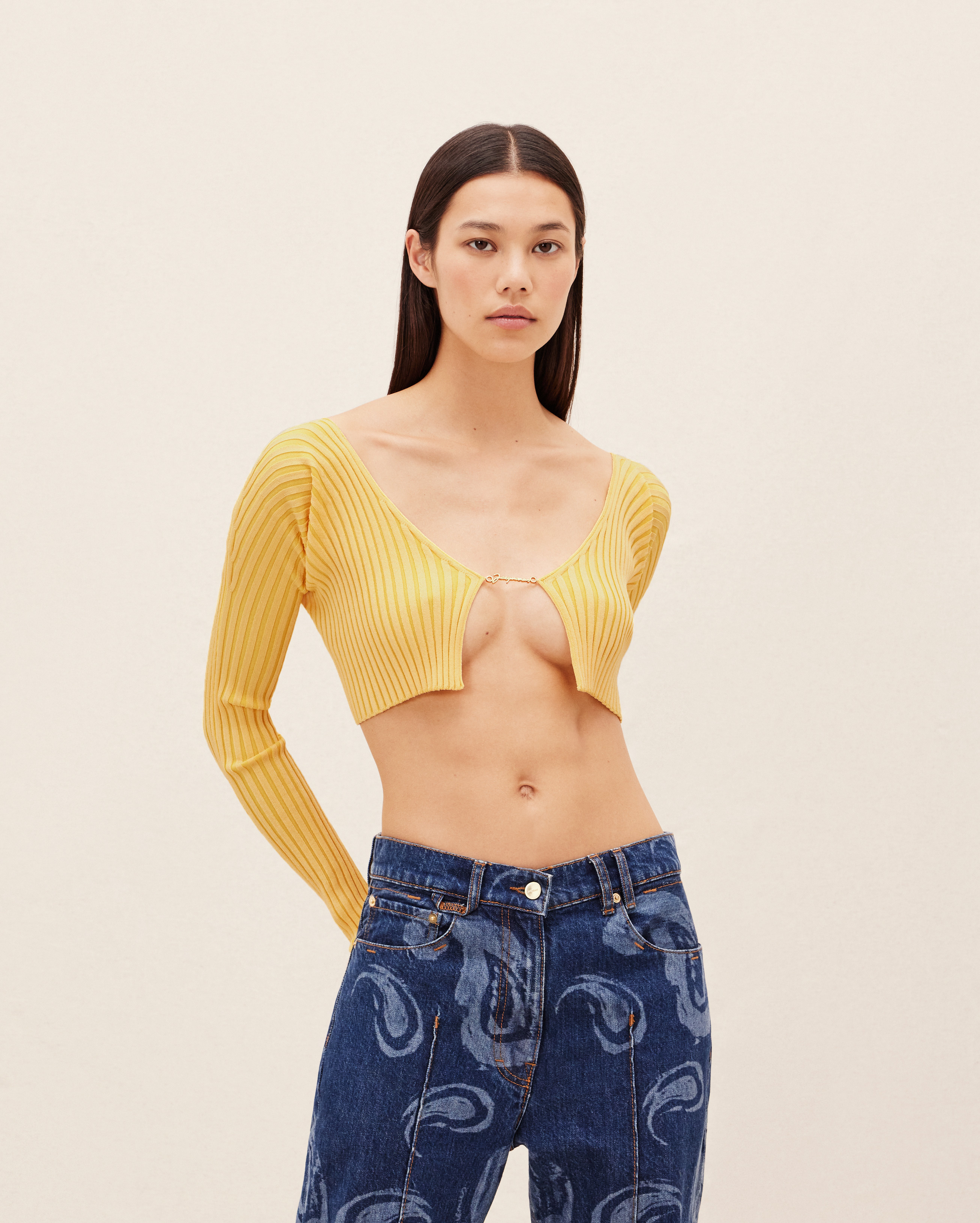 Jacquemus La Maille Pralu In Yellow