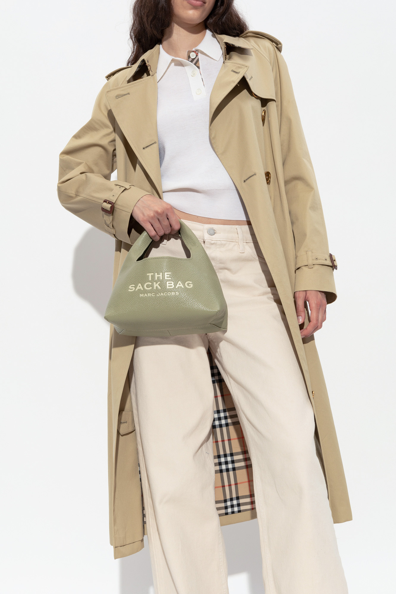 Marc Jacobs Womens Reed The Mini Sack Leather Bag