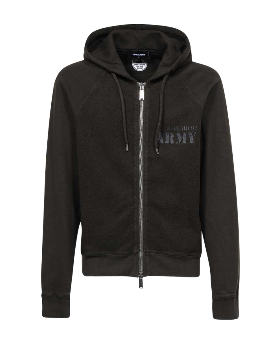 Shop Dsquared2 Zip-up Hoodie In Black