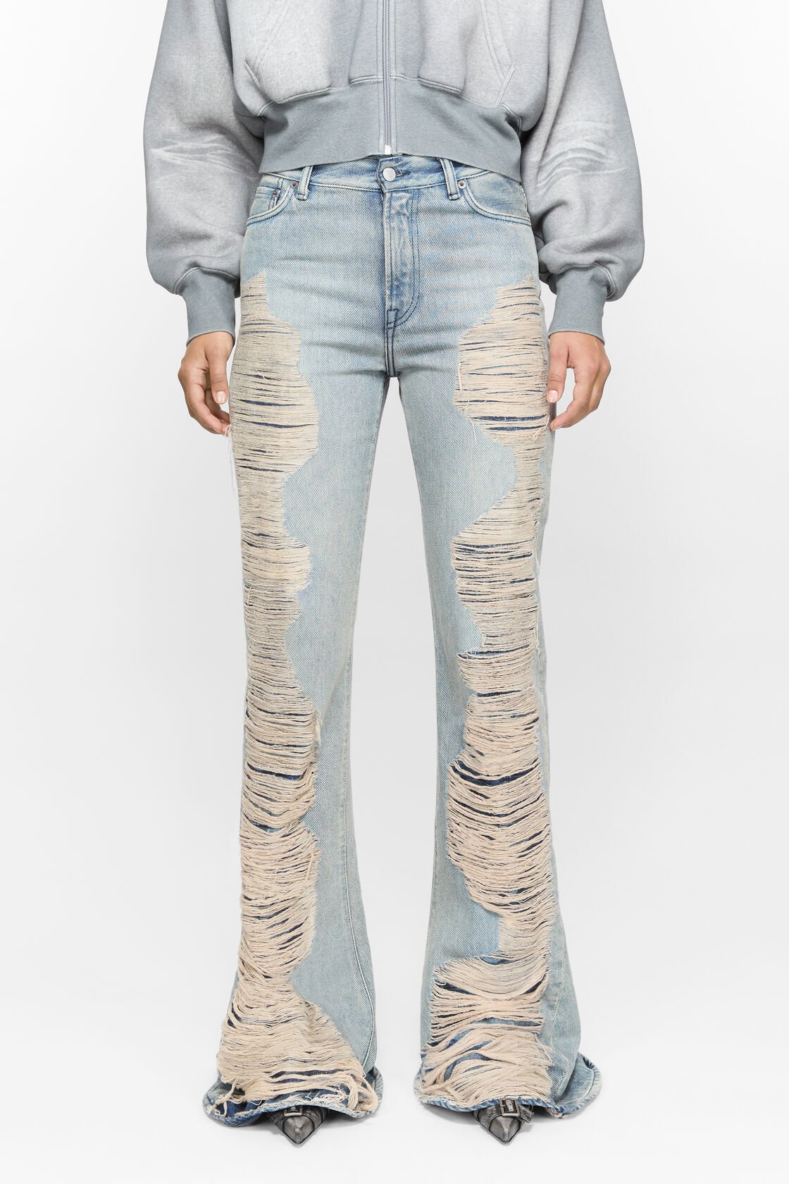 Acne Studios Belt-loop Jeans In Gray