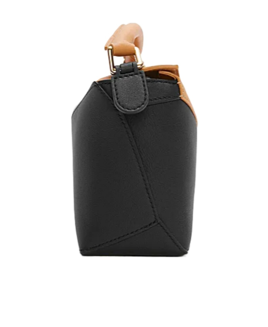 Shop Loewe Mini Puzzle Bag In Classic Calfskin In Black