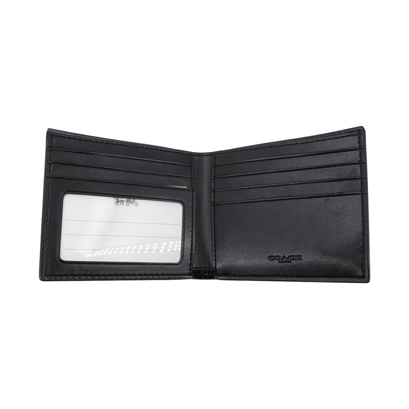 Shop Coach Logo Short Wallet In Brown