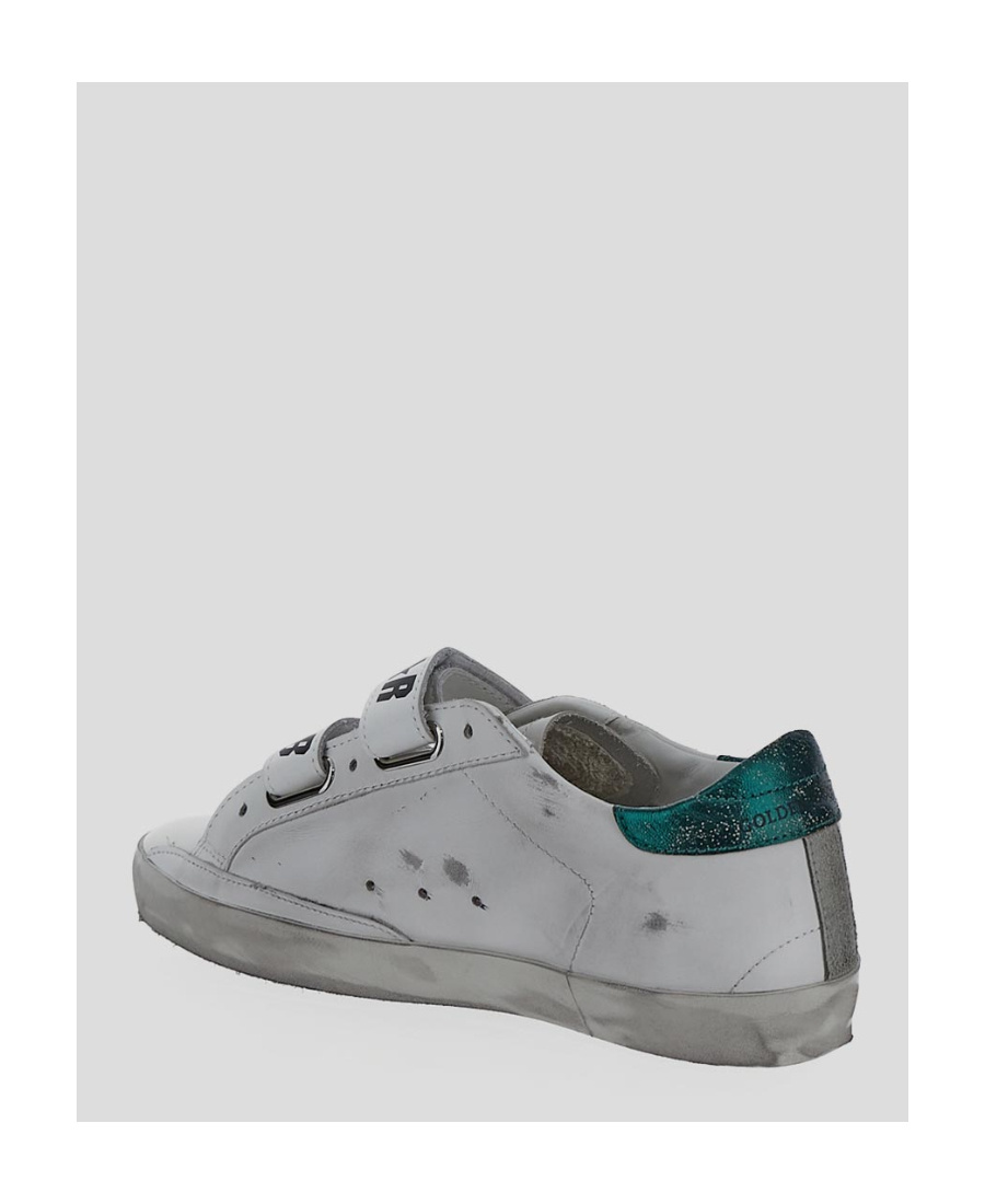 Golden Goose Old School Touch-strap Sneaekrs In Gray