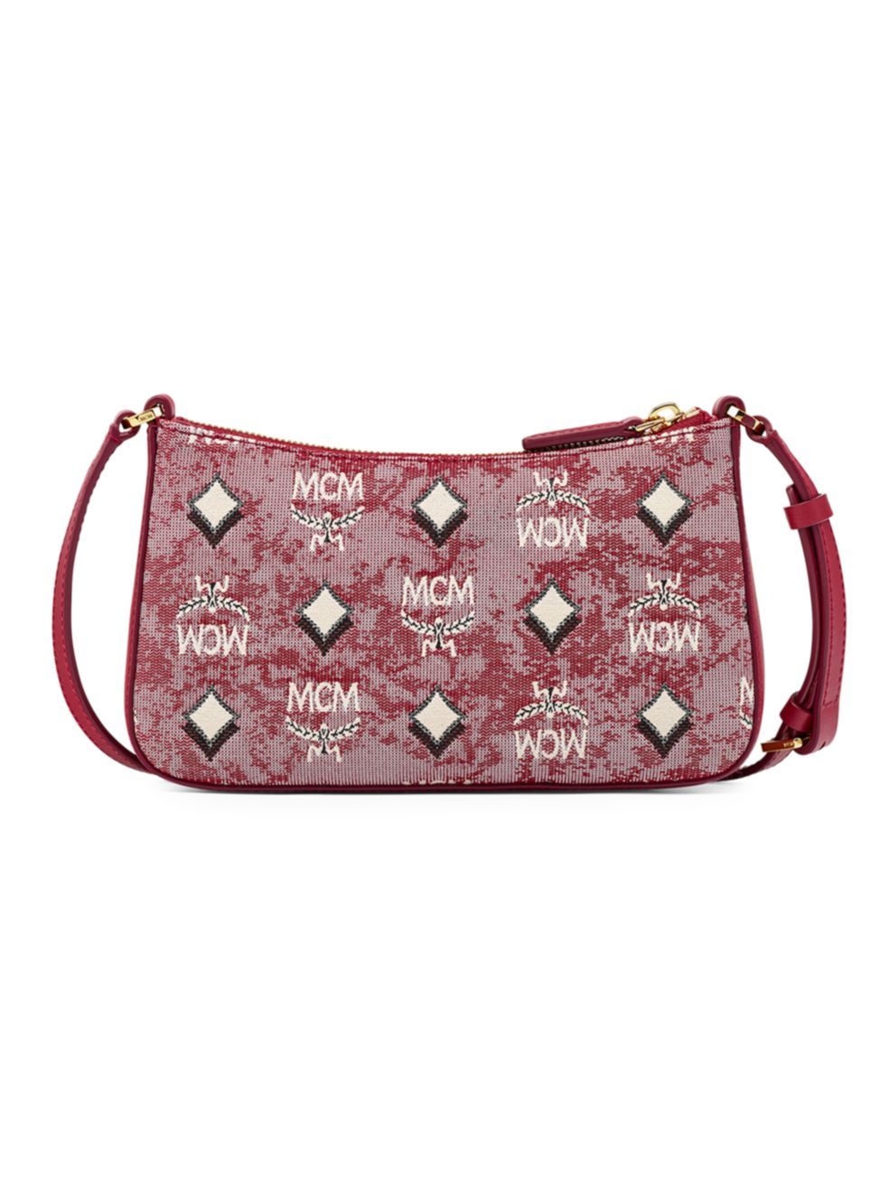 Mcm Mini Retro Jacquard Shoulder Bag In Pink
