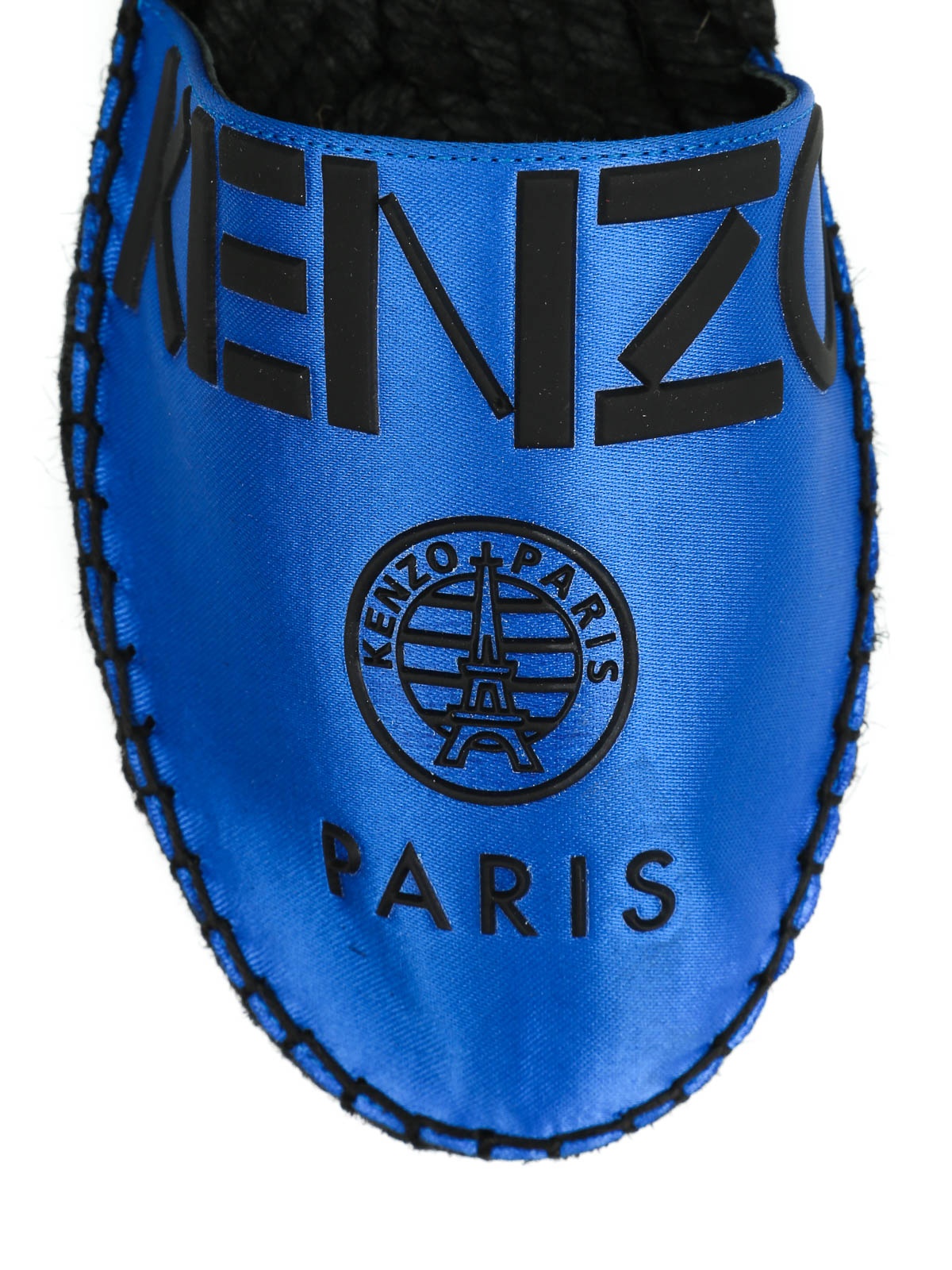 Kenzo Logo Satin Flats In Black