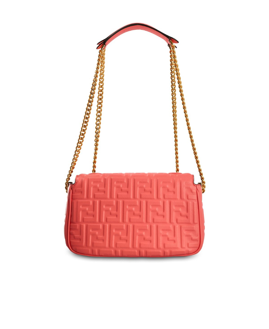 Fendi Baguette Chain Midi Shoulder Bag In Red