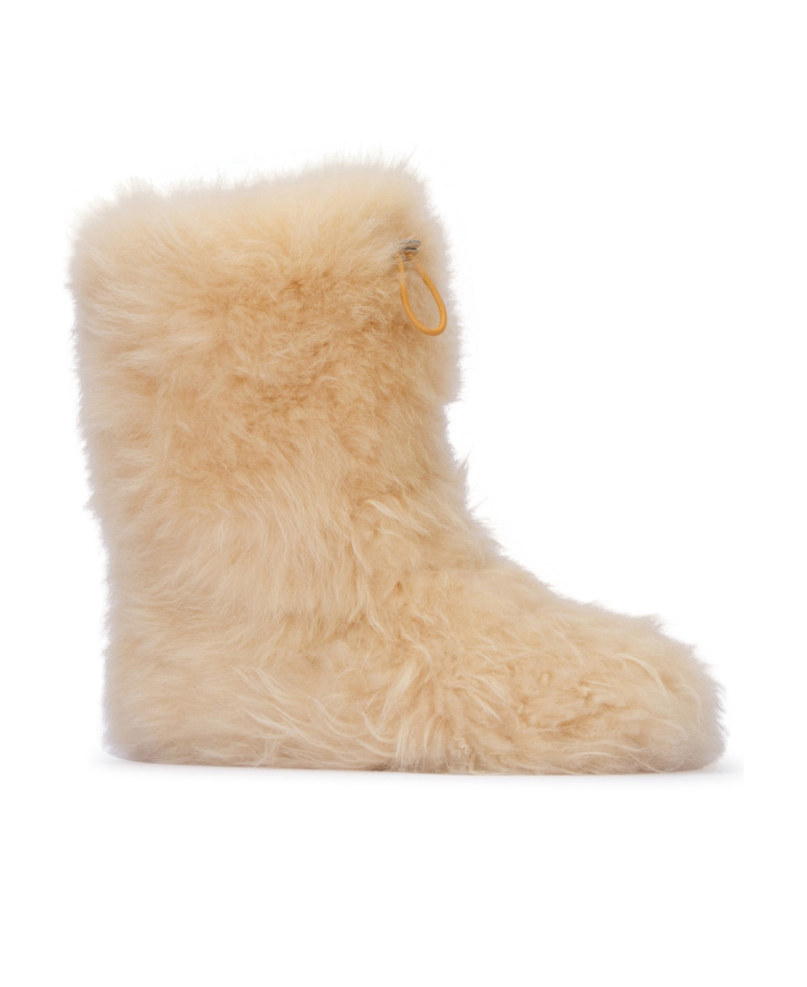 Loro Piana Round-head Short Boots In Light Cream