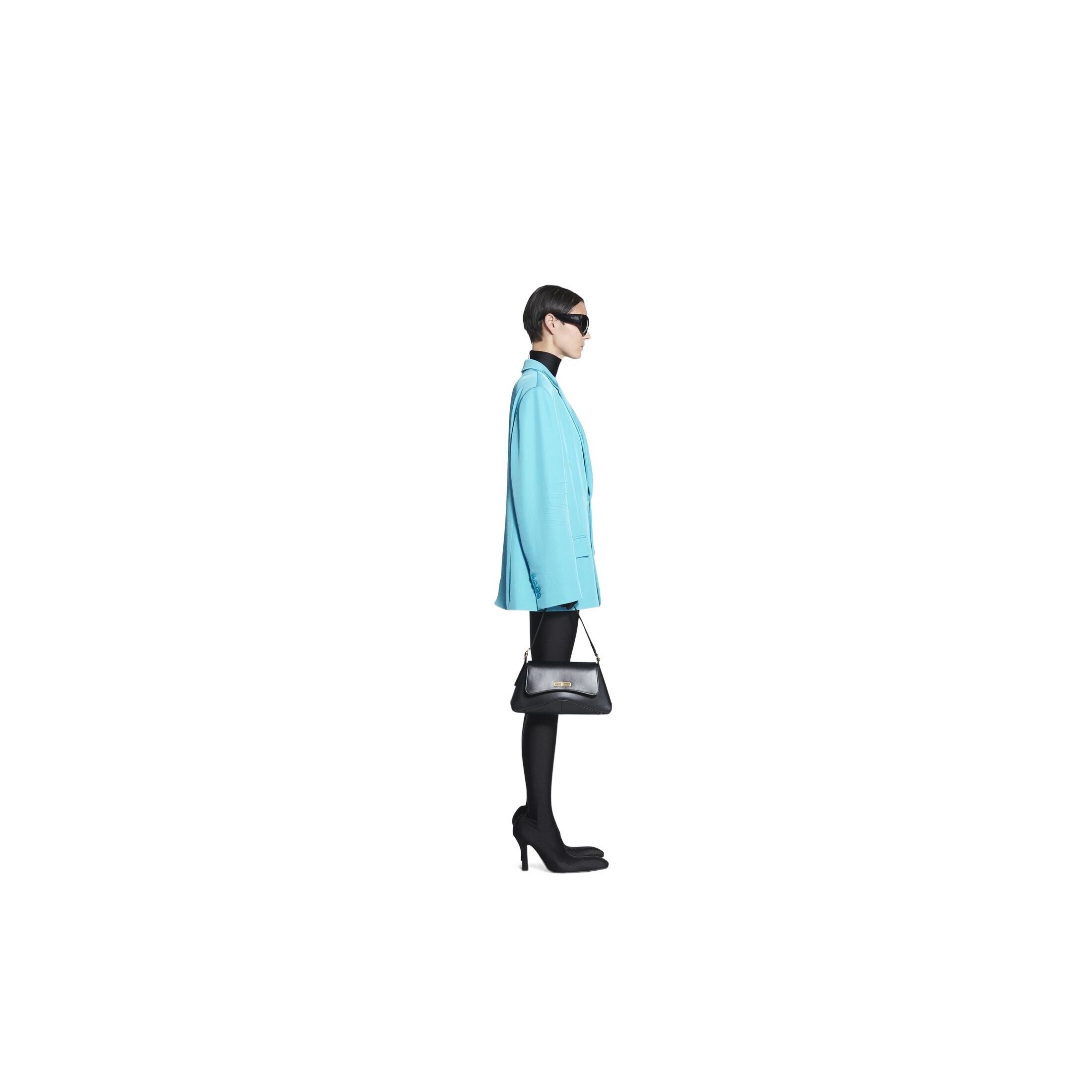 Balenciaga Single-breasted Blazer In Blue