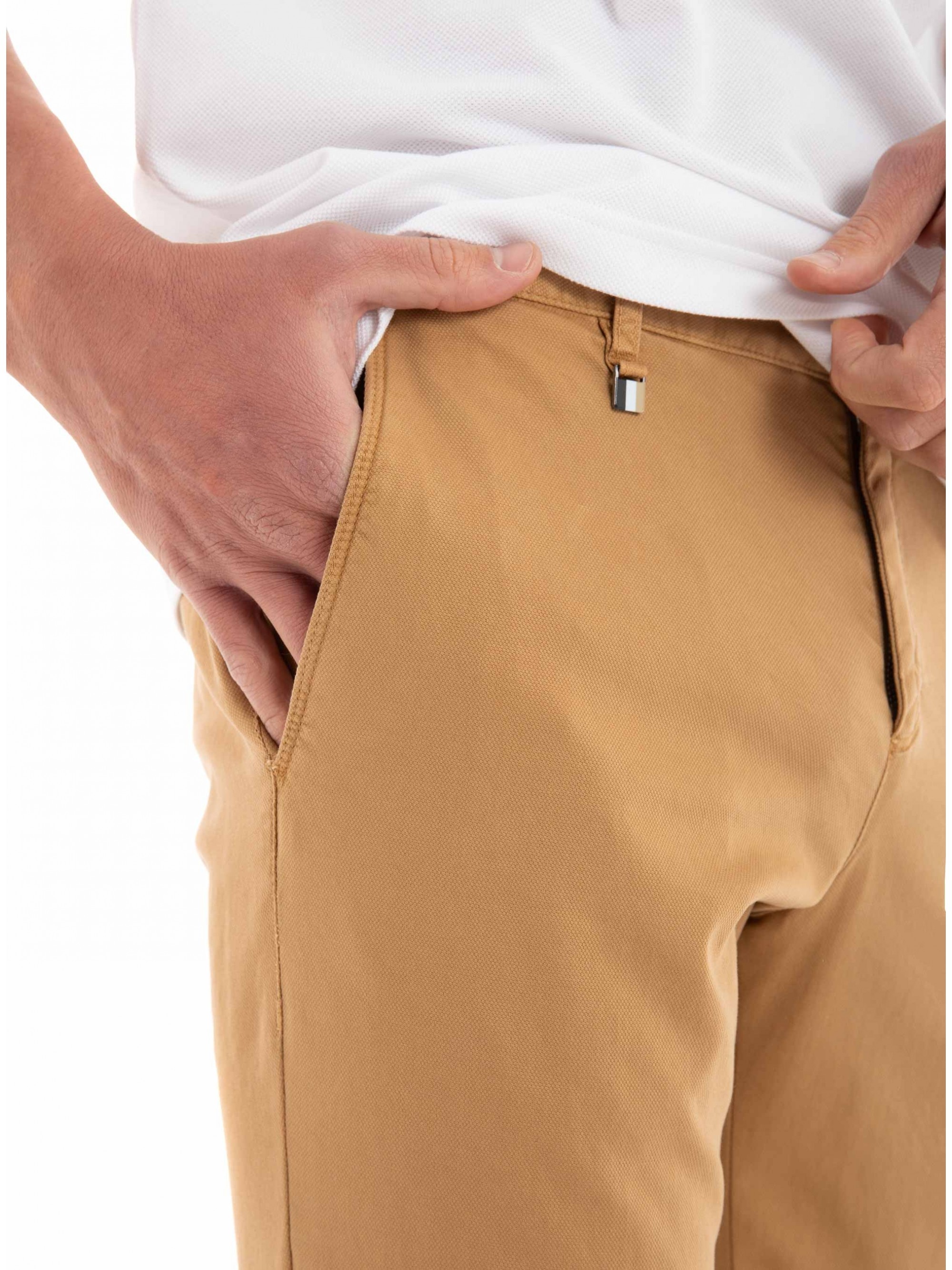 Hugo Boss Logo Casual Pants In Nude