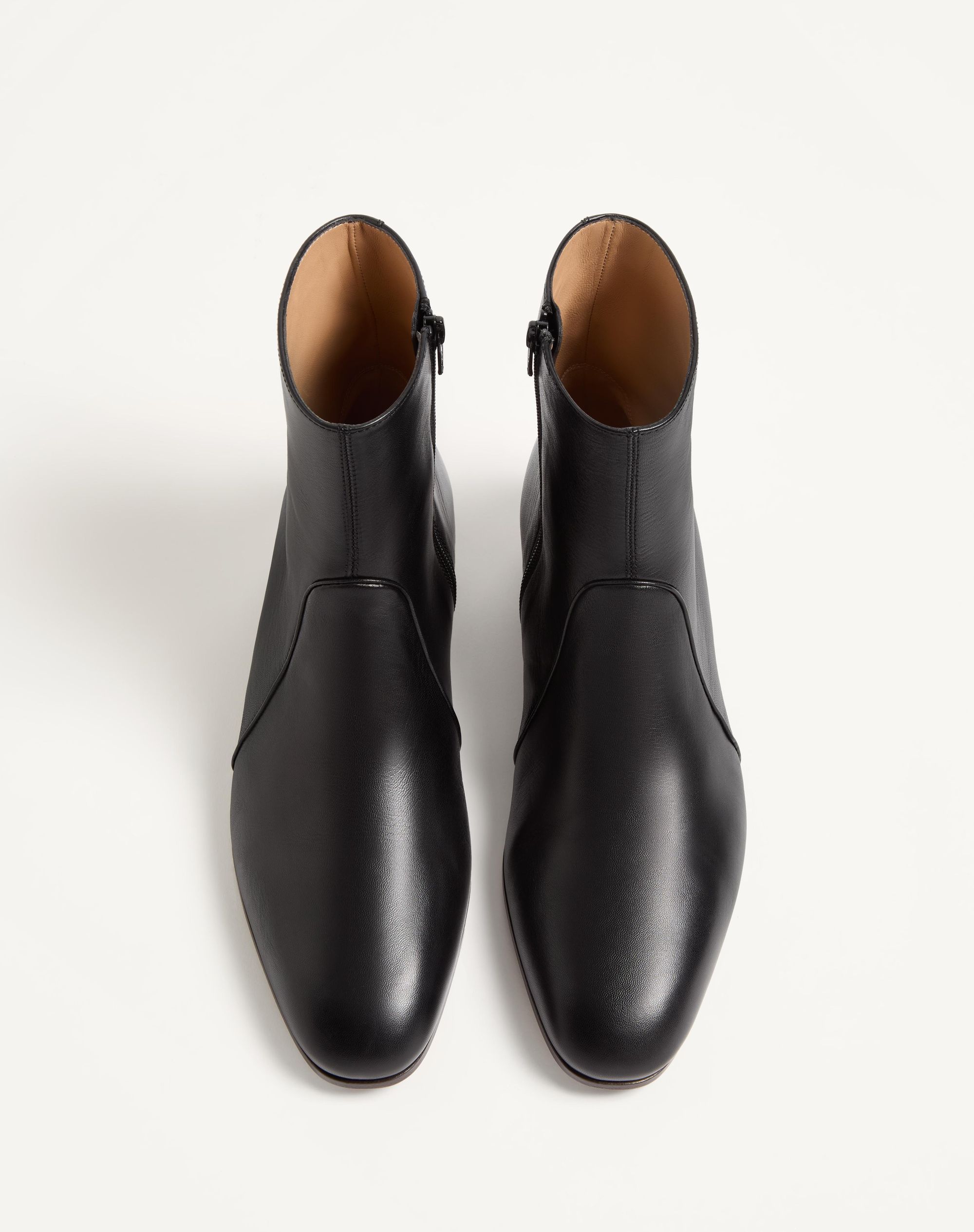 Valentino Pat Ankle Boot In Kidskin In Black