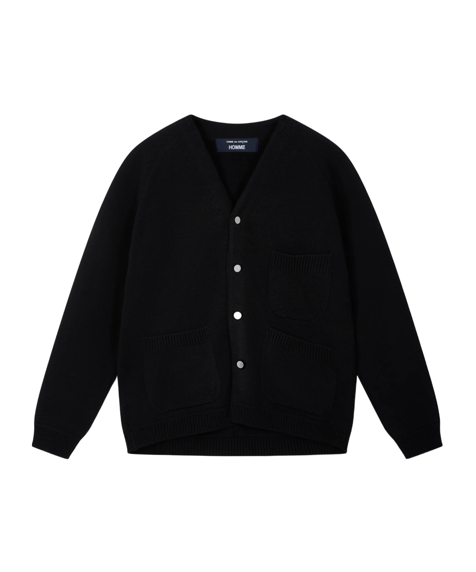 Comme Des Garçons Long-sleeved Cardigan In Black