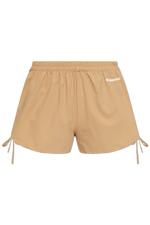 Dsquared2 Elastic Waist Shorts In Nude