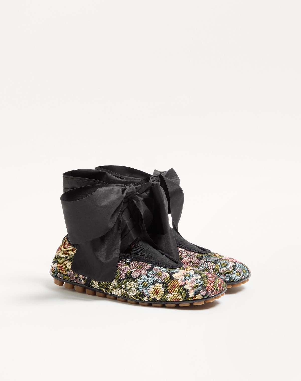 Valentino Rythmika Ballerina In Après L'hiver Jacquard Fabric In Multi