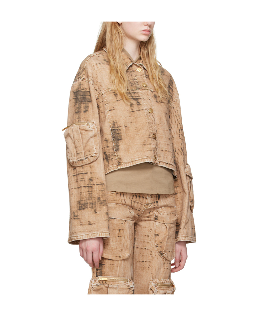 BLUMARINE CAMOUFLAGE PATTERN DENIM JACKET 