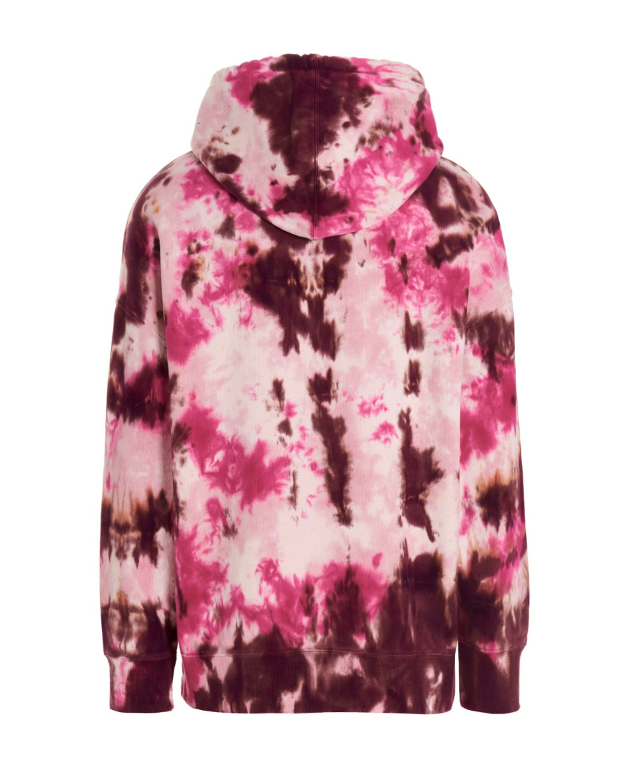 Ami Alexandre Mattiussi Tie Dye-print Cotton Hoodie In Pink