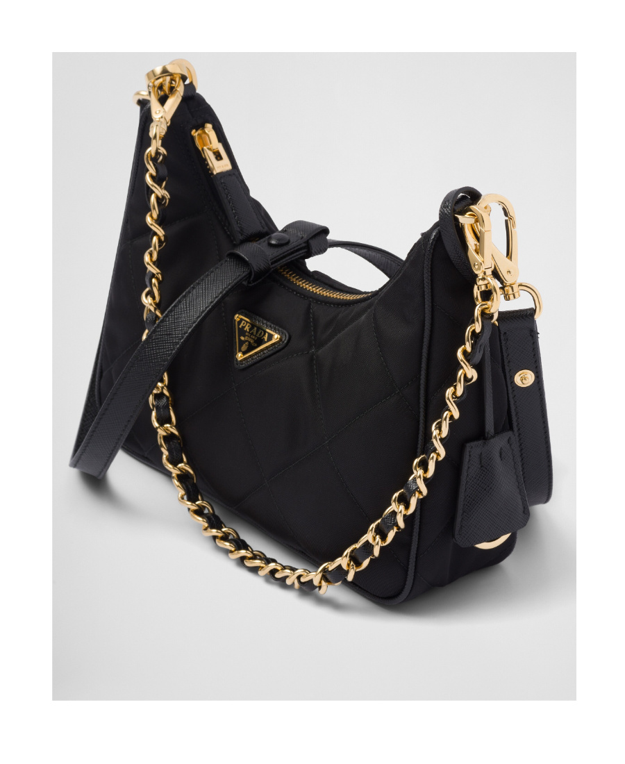 Prada Re-edition 1995 Chaîne Re-nylon Mini-bag In Black