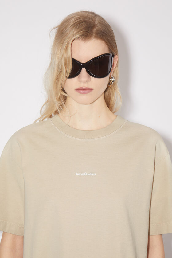 Acne Studios Logo-print Short-sleeved T-shirt In Nude