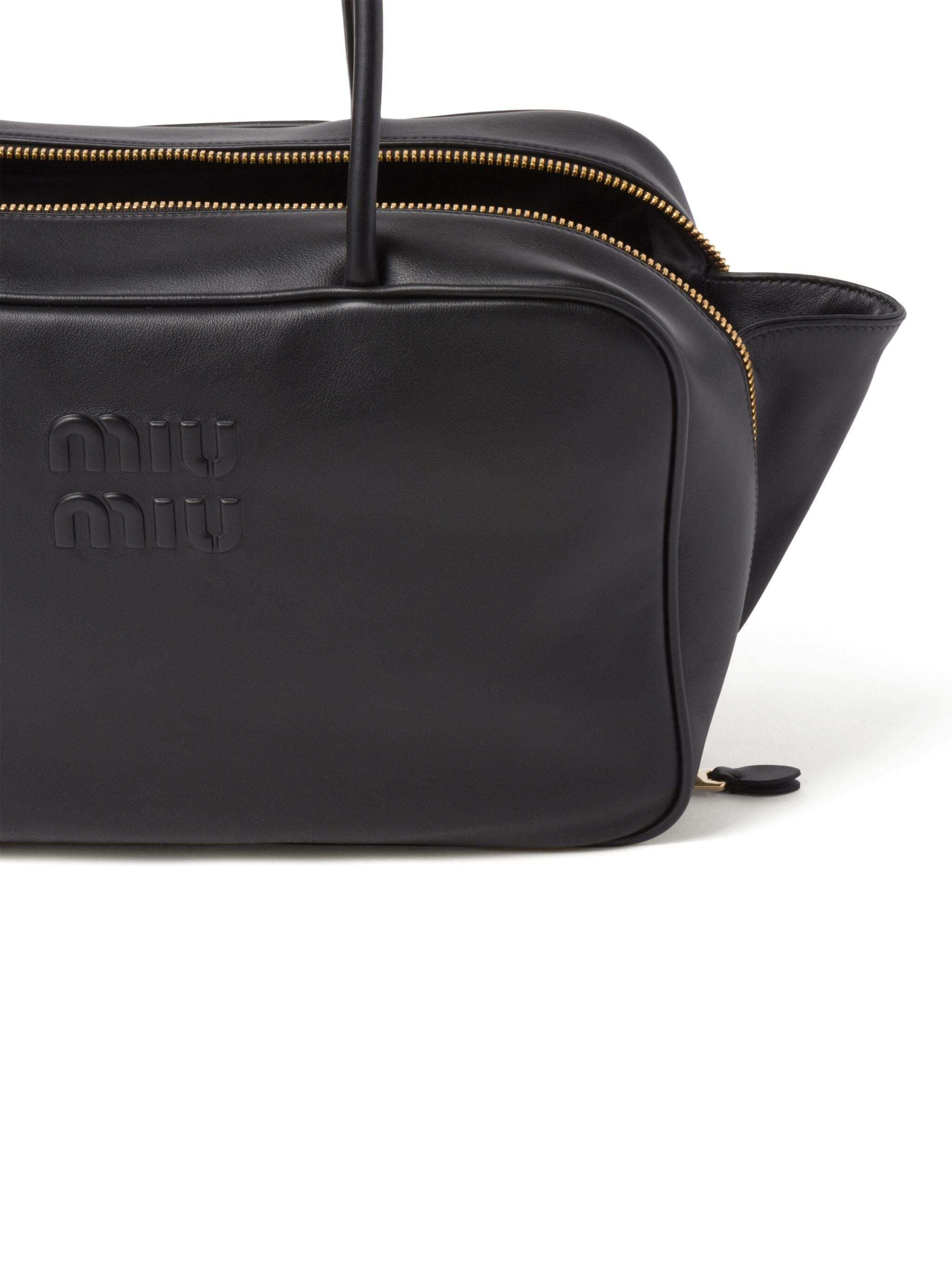 Miu Miu Beau Leather Bag In Black
