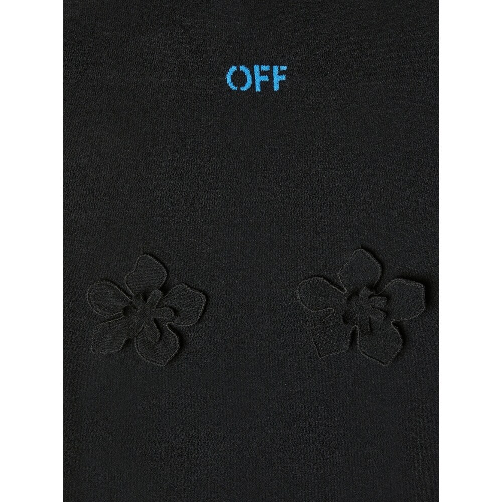 Off-white Off White High Neck Long Dress In Black