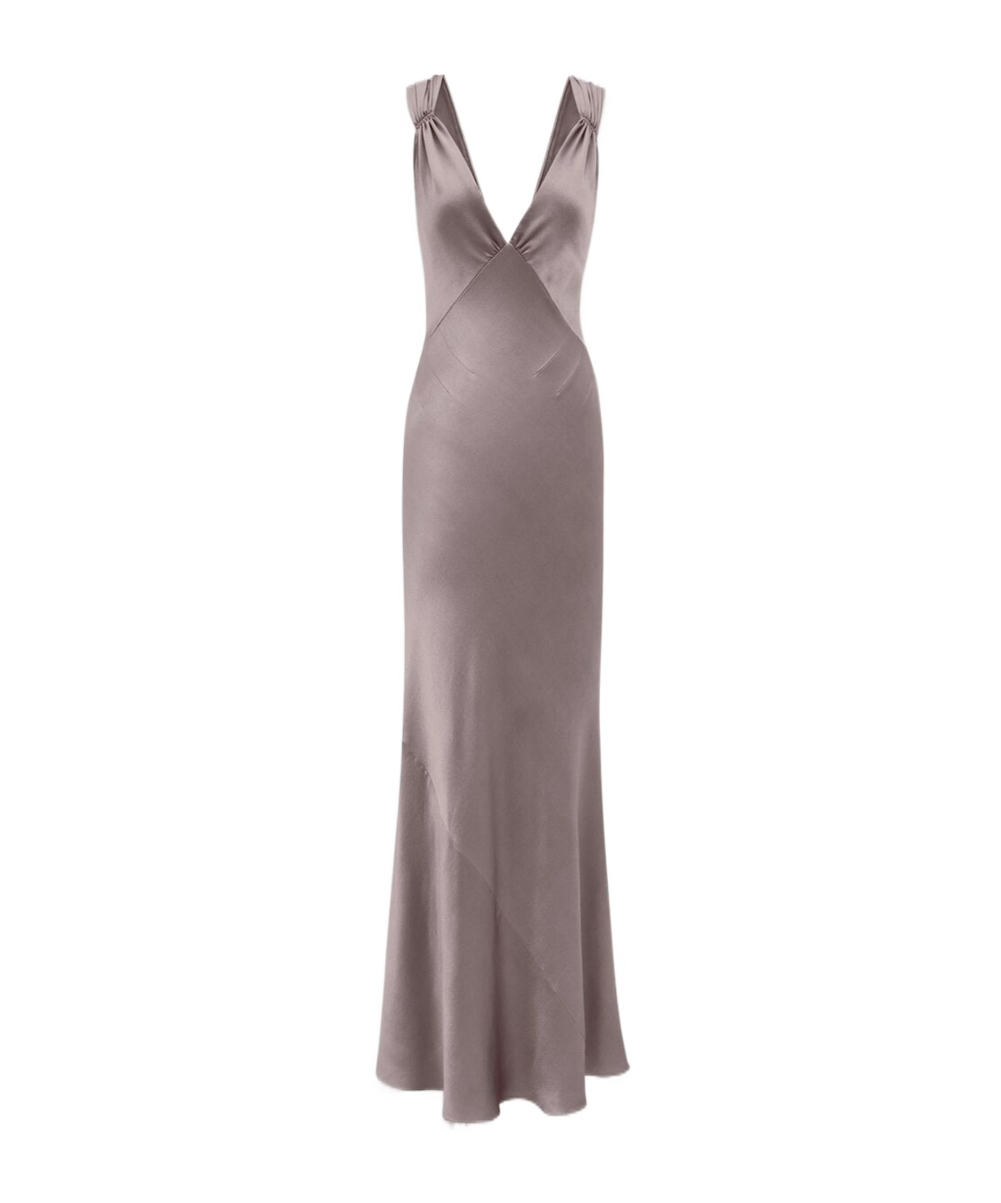 Saint Laurent Cross-back Dress In Gray