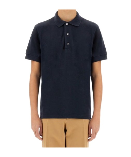 Tom Ford Black Short-sleeves Polo In Cotton Piquet Jersey Man In Black