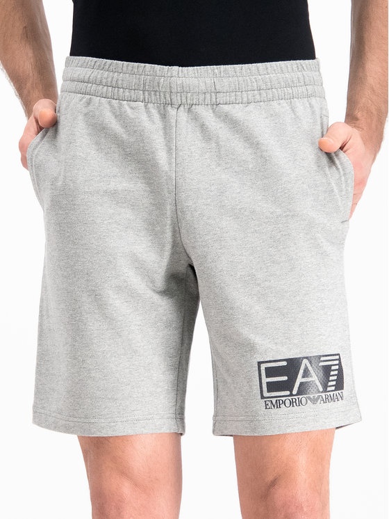Ea7 Logo Shorts In Gray