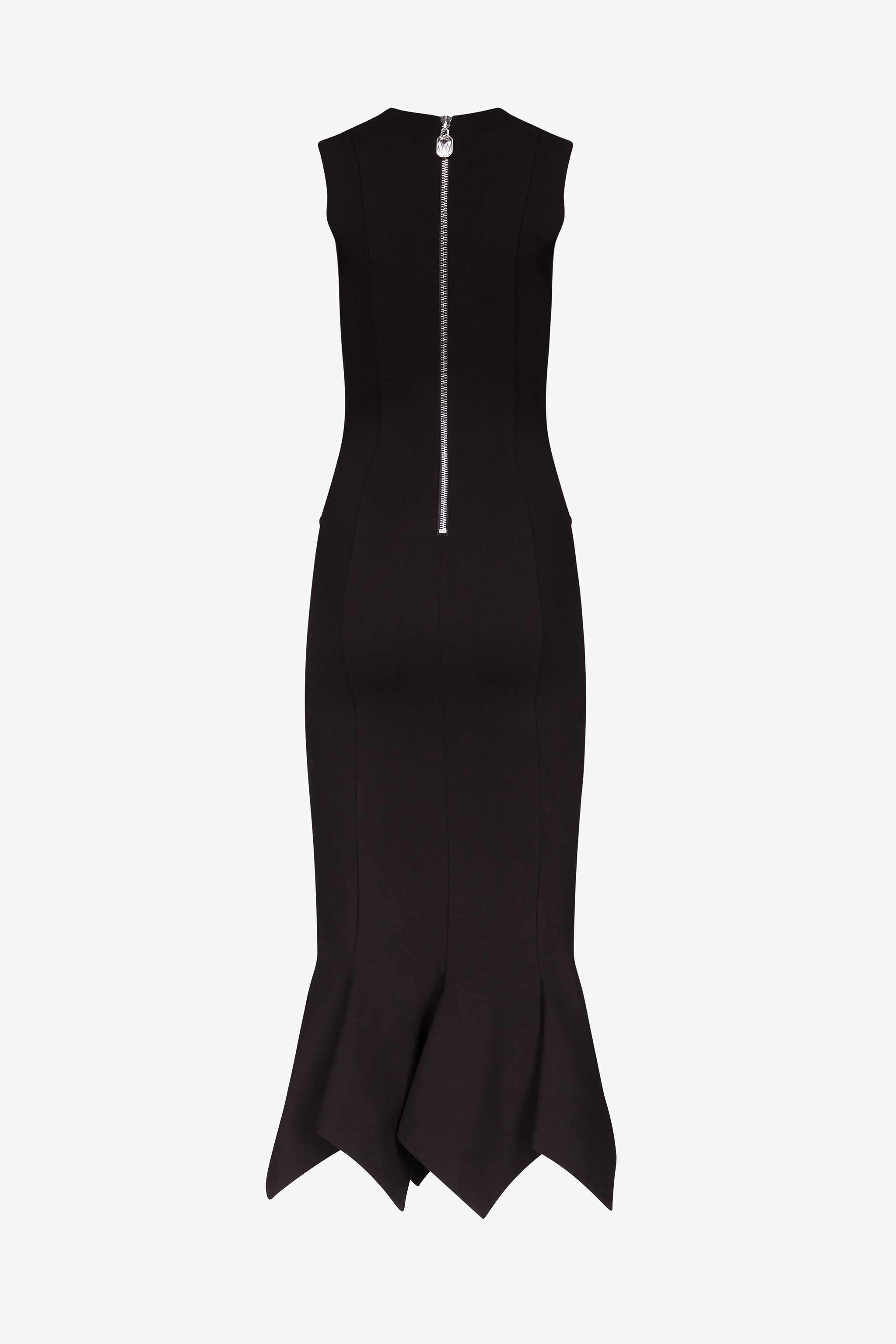 Area Zip-detailed Cady Maxi Dress In Black