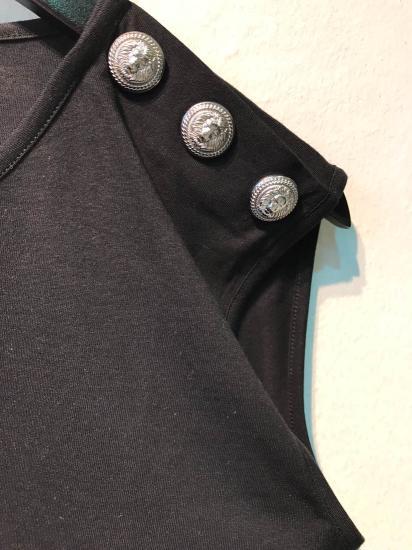 Balmain Embellished Buttons Top In Black