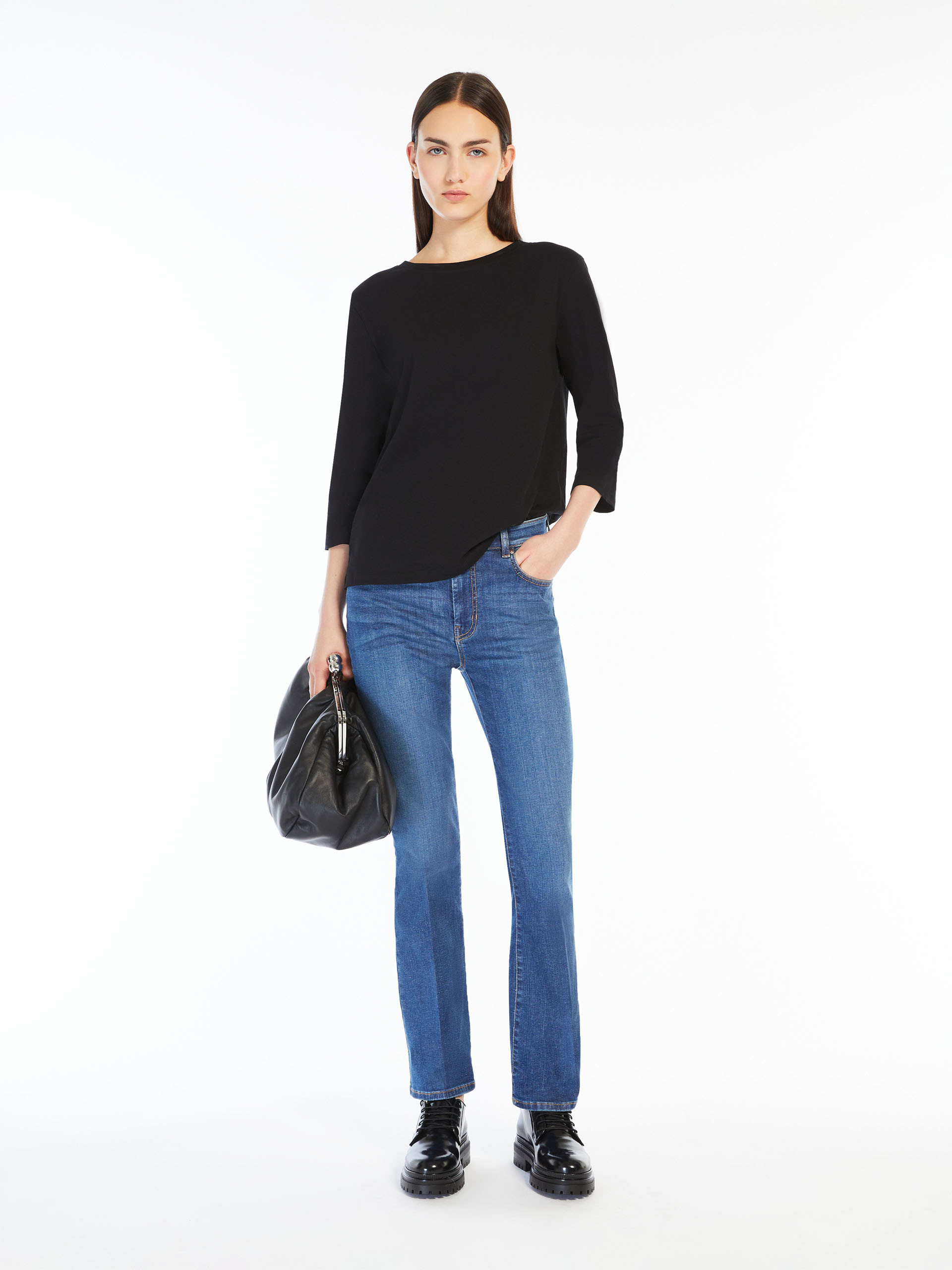 Weekend Max Mara Long Sleeved T-shirt In Black