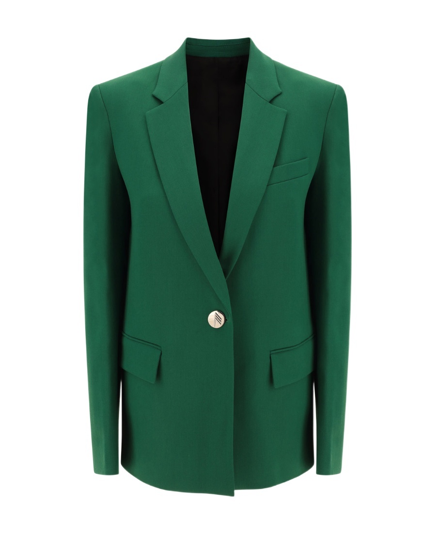 Attico Single-breasted Blazer In Green
