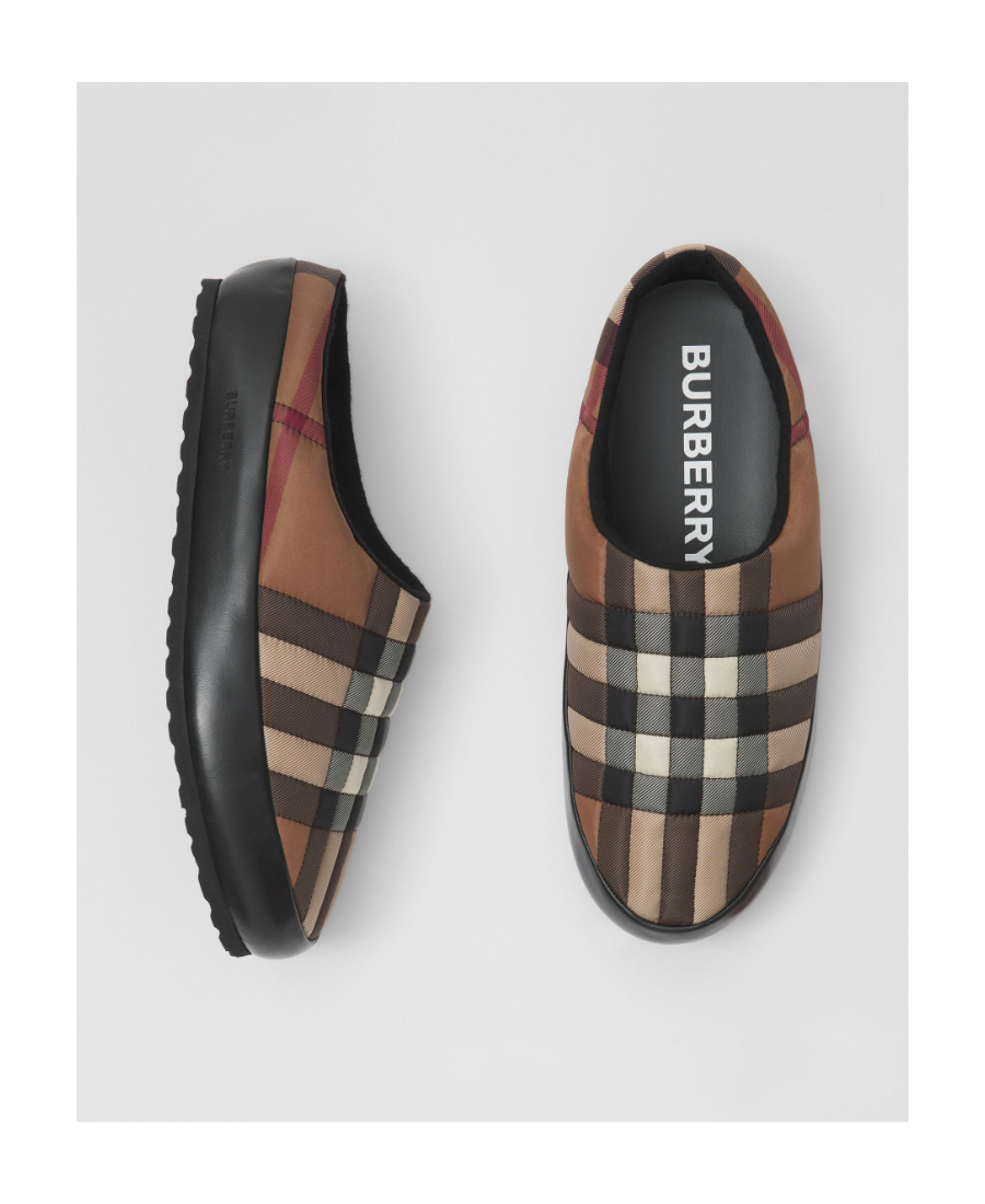 BURBERRY NORTHHAVEN CHECK-PATTERN SLIPPERS