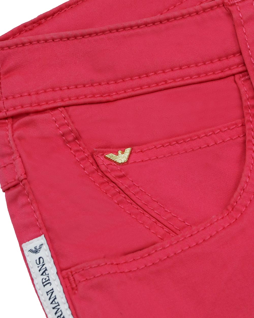 Shop Armani Jeans Logo Jeans In Pink