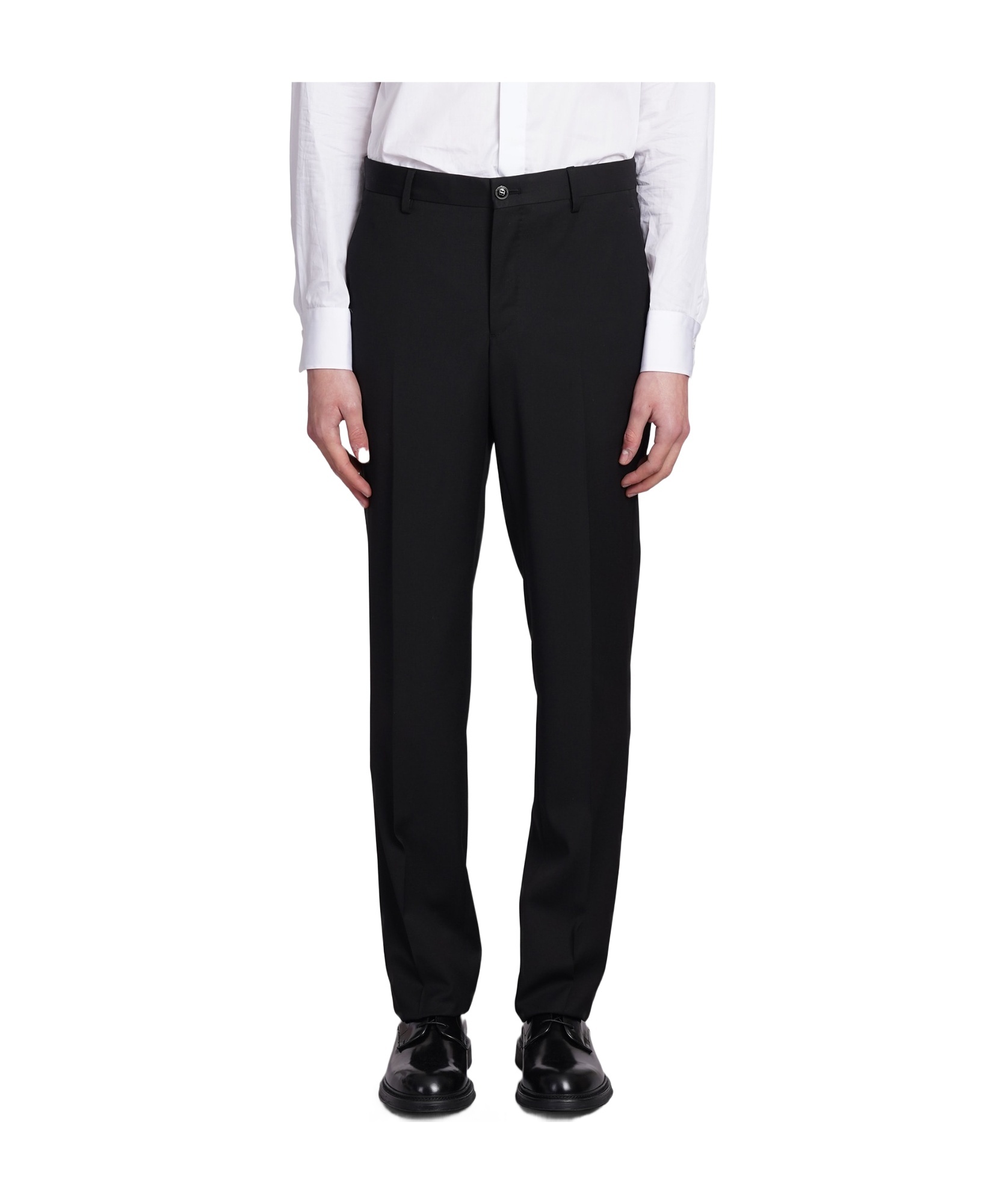 Giorgio Armani Twill Virgin-wool Suit In Black