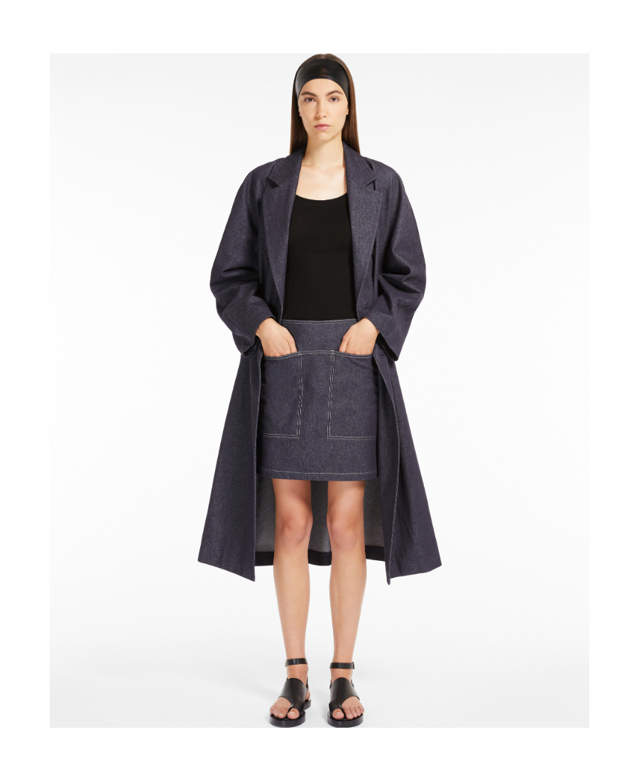 Max Mara Denim Outerwear In Blue