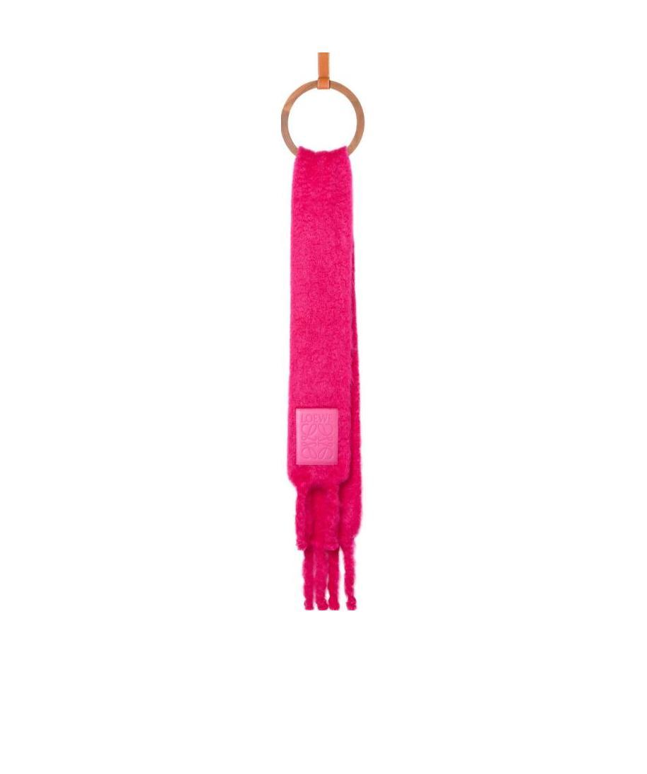 Loewe Logo Tassel Scarf In Pink