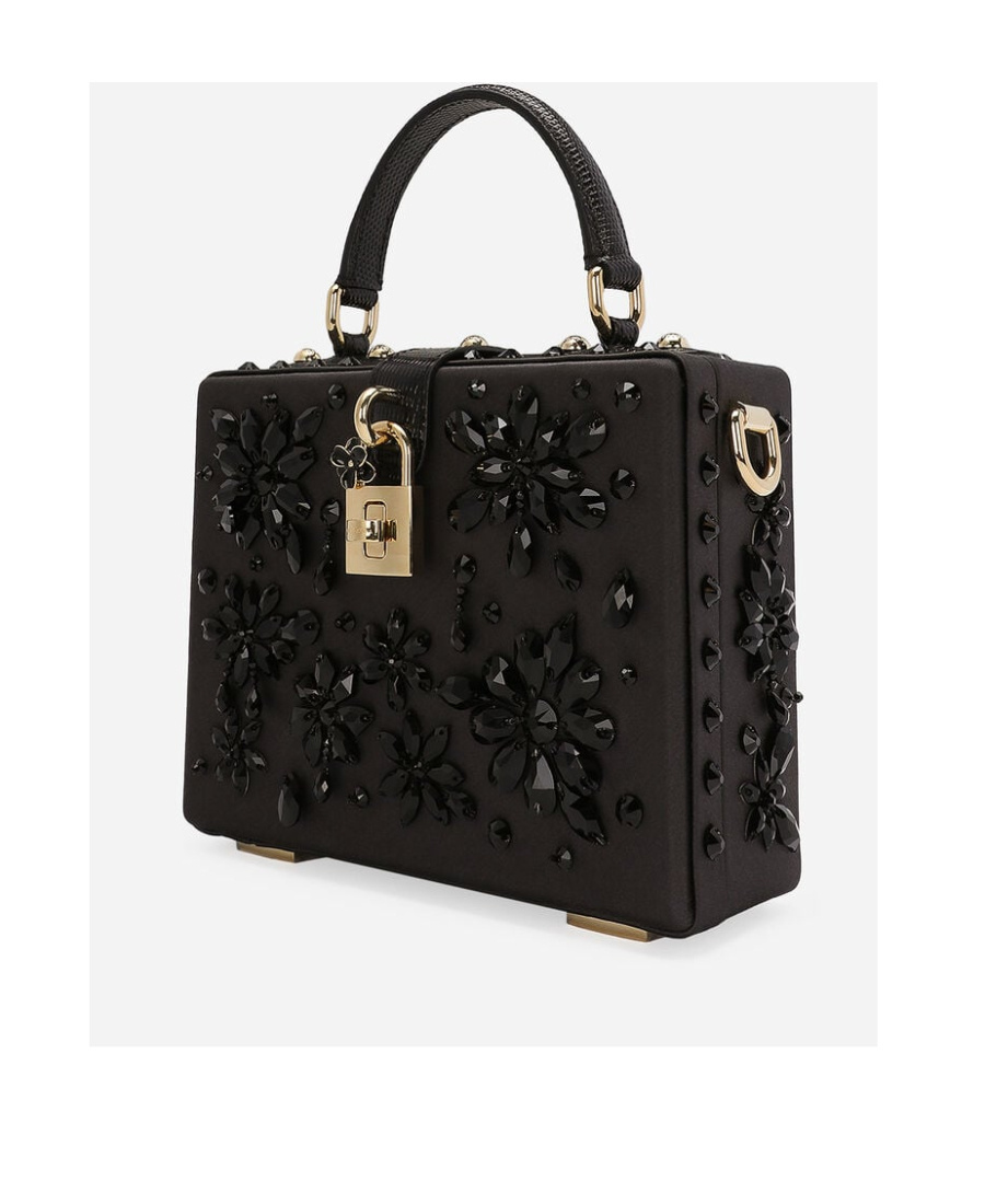 Dolce & Gabbana Dolce Box Gemstone-detail Tote Bag In Black