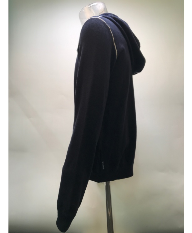 ARMANI JEANS LOGO DETAILS KNITTED JACKET