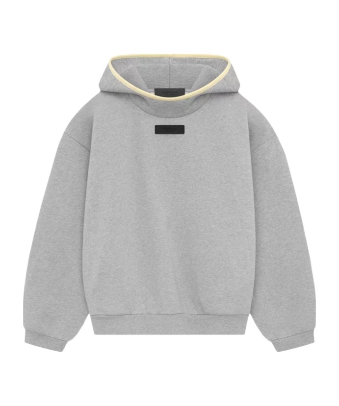 Essentials Patch-detail Cotton-blend Hoodie In Gray